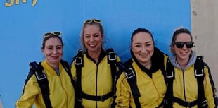 Ivybridge charity managers' skydive raises £2,200