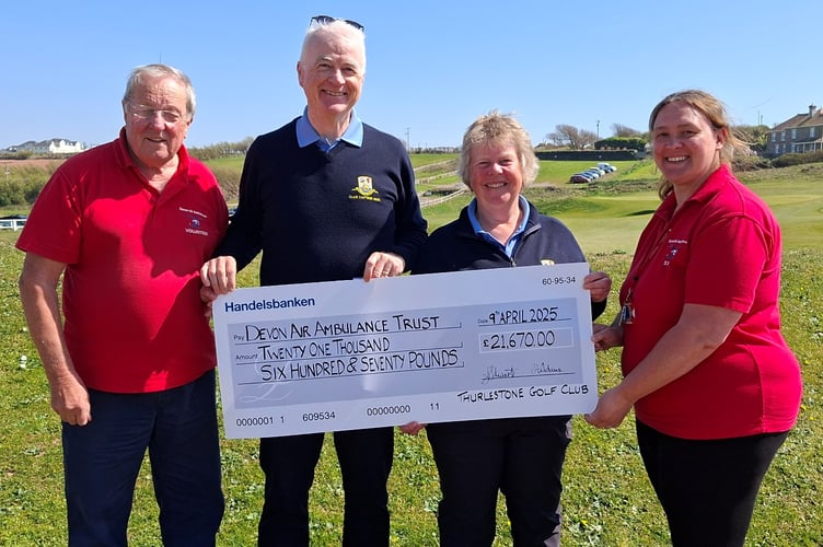 L to R: Rex Brown (DAAT), Jim Stewart TGC Club Captain 2024, Pam Adams TGC Lady Club Captain 2024 and Kelly Phillips (DAAT)