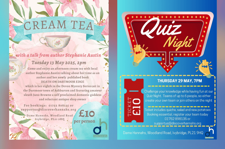 Event evenings at Dame Hannahs