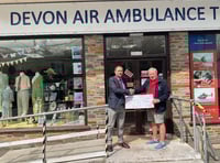 Freemasons donate to Devon Air Ambulance