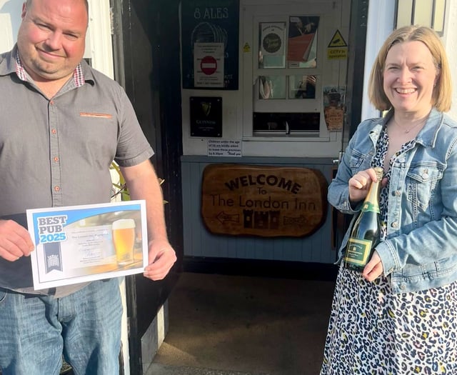 Rebecca Smith MP crowns The London Inn as best pub in South West Devon