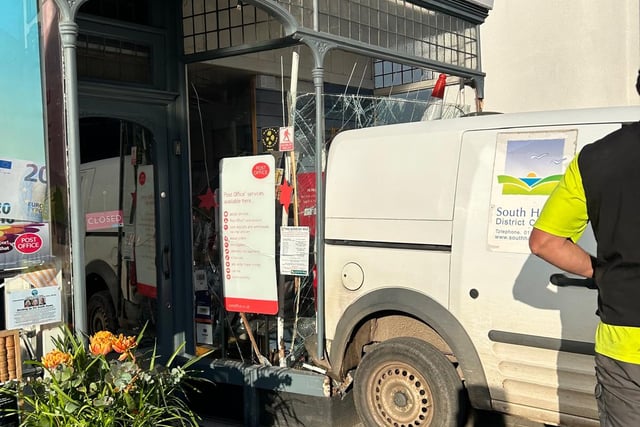 Van Crashes into Modbury Post Office