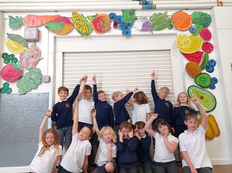 Harbertonford Primary with their healthy food decorations