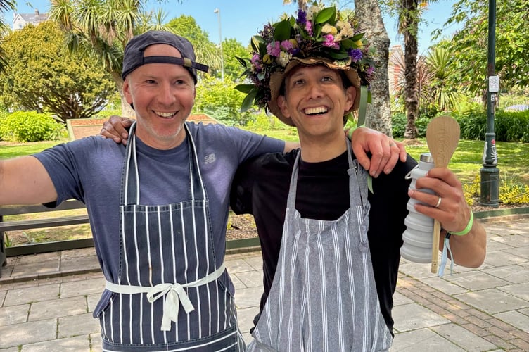 First across the line, Chefs, wearing a crown created and donated by Otok’s Florist in the Market.
