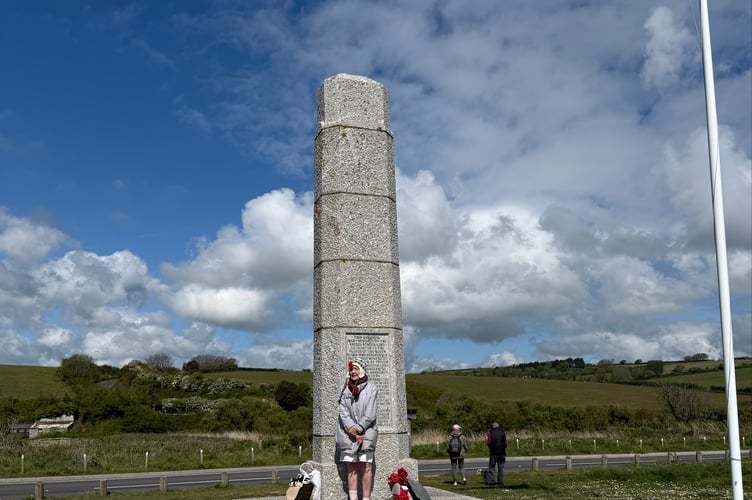 Ruth Brooking at Slapton War Memorial