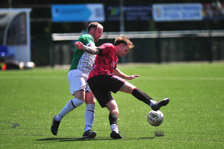 South Devon Football  League Division 1. Bovey Tracey 2nds versus Ivybridge Town 2nds. Eight goals in total in this match with Bovey taking the win 5-3 on the all weather pitch at Coach Road