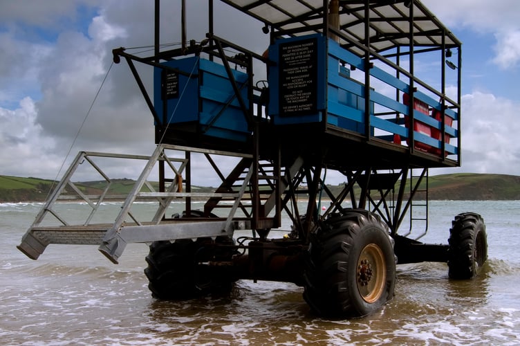 Burgh Island sea tractor