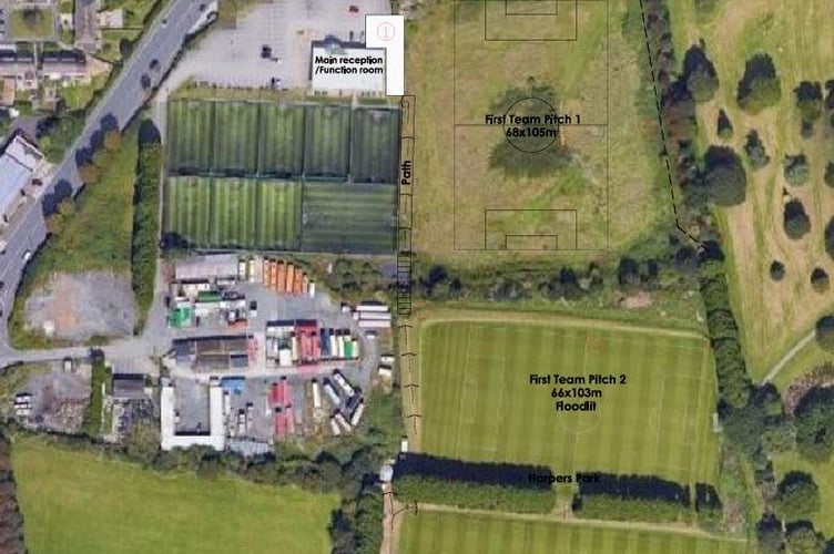 Masterplan for the extension of first team training facilities at Home Park. Image courtesy: Plymouth Argyle Football Club