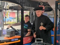 'Brother on a bus' visits Devon