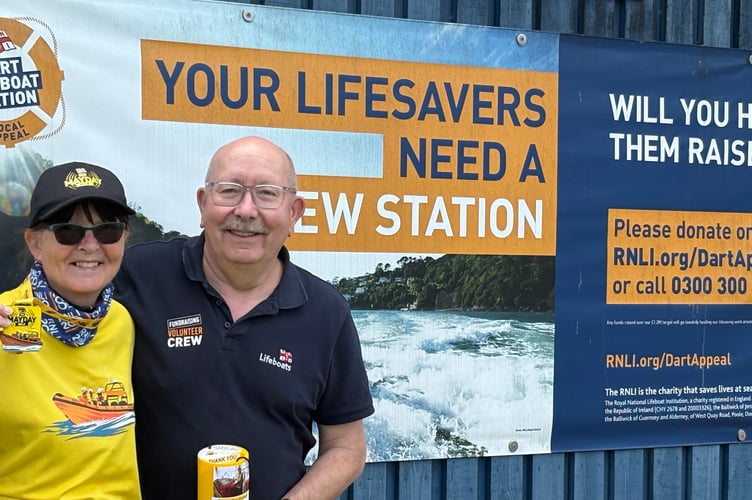 Supporter Babs Dale with Dart Fundraising Chair John Butler 