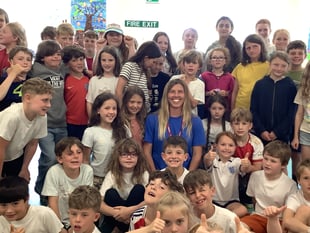 Meg Niblett returns to former primary school