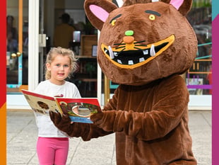 St Luke's Hospice bookshop reopens with Gruffalo visit