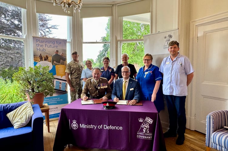 Rowcroft Hospice Covenant signing with the Armed Forces 
