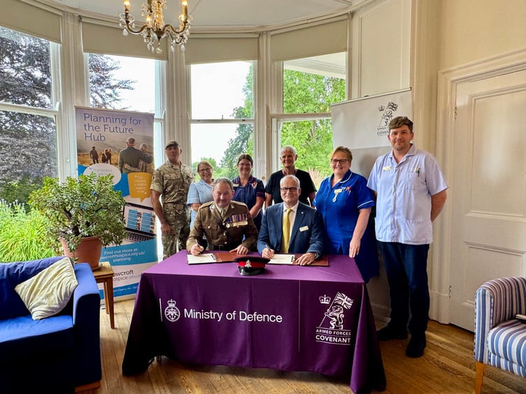 Rowcroft Hospice Covenant signing with the Armed Forces