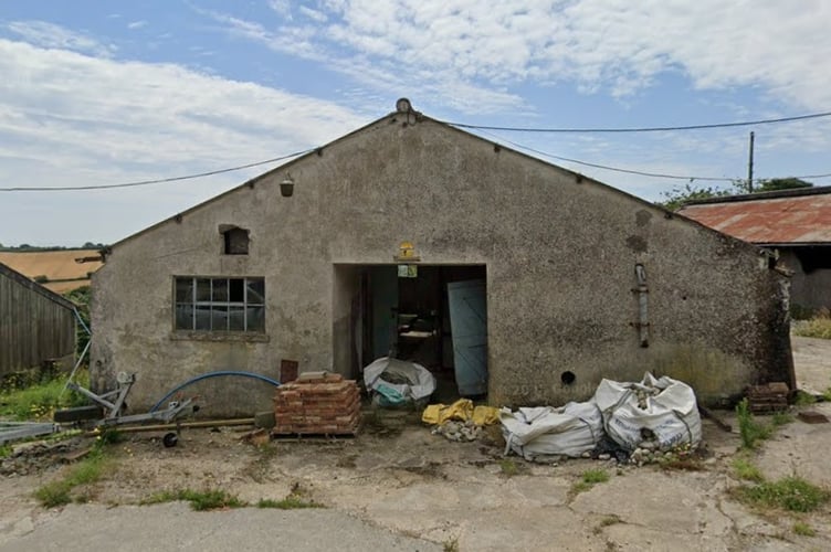 The derelict dairy building at Swannaton (Image courtesy: Google Street View)