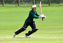 Ben Beaumont at his batting best in Cornwood colours
