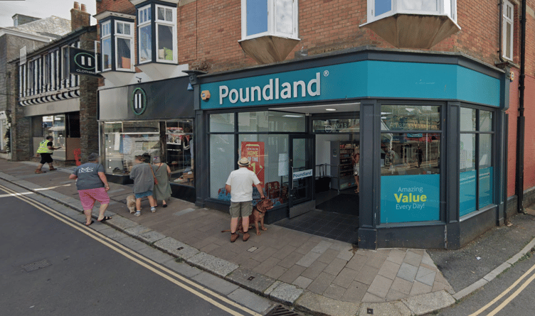 Dartmouth Poundland on Victoria Road. Set to close in August 2025.