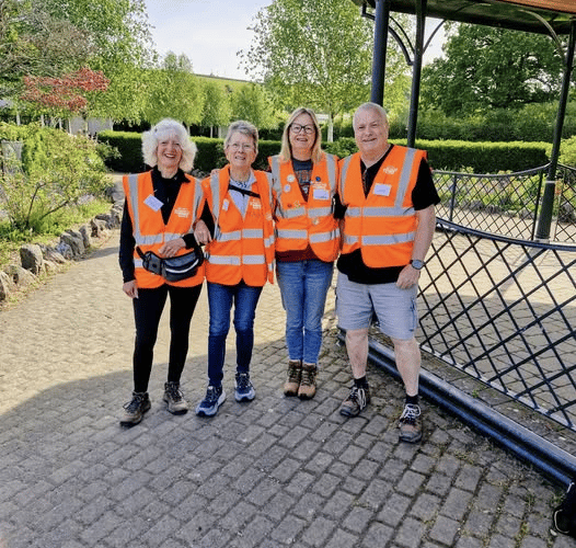 Clive with walking group