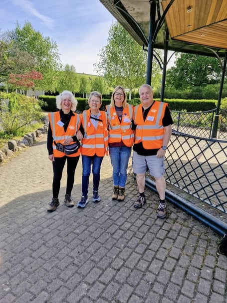 Clive with walking group