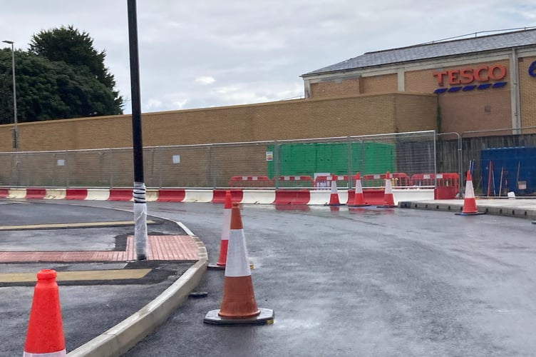 The new left turn into Woolwell Crescent