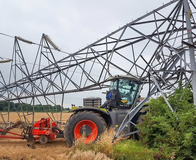 Devon farmers urged to 'look out and look up' for power lines