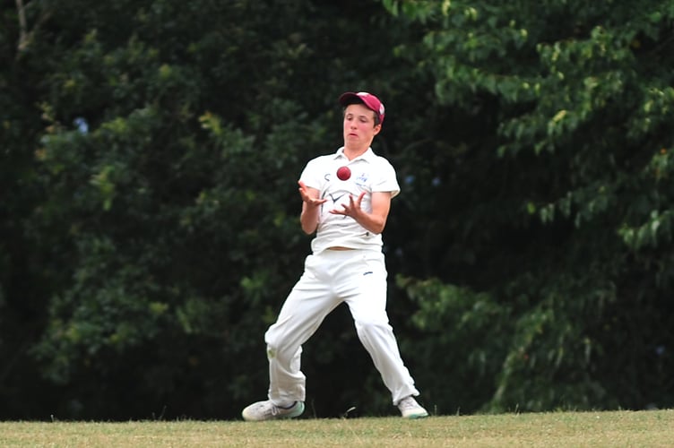 Devon Cricket League C Division West.  Teignmouth & Shaldon1st XI versus Kingsbridge 1st XI. Kingsbridge fielder Jack Graham ends T&S skipper Todd Ballman's hopes for a century by catching him out for 90 off a ball from James Westlake