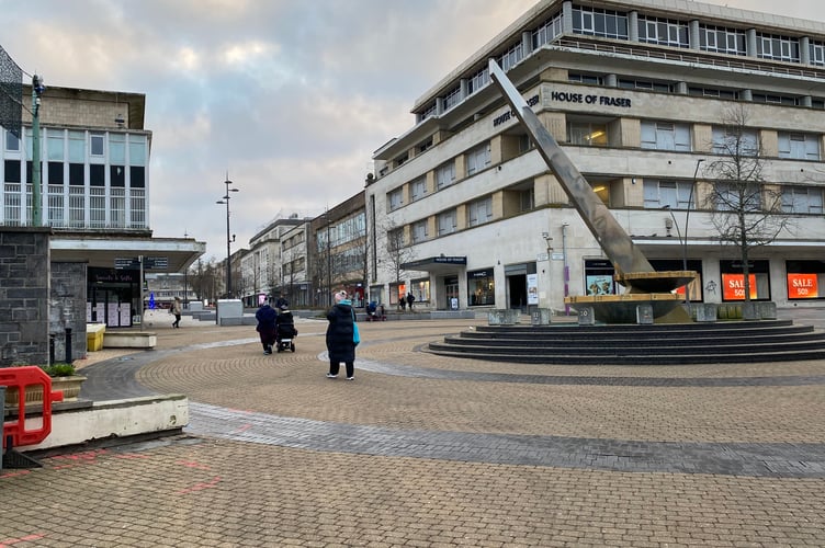 Plymouth city centre. Picture by Alison Stephenson