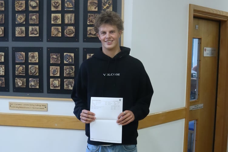 Harry Parker Swift with his results