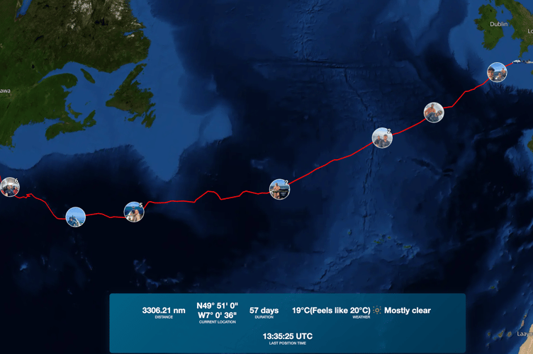 United We Conquer live tracker after 56 days rowing from USA to UK