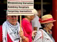 Totnes red line protest calls for UK to end arms sales to Israel