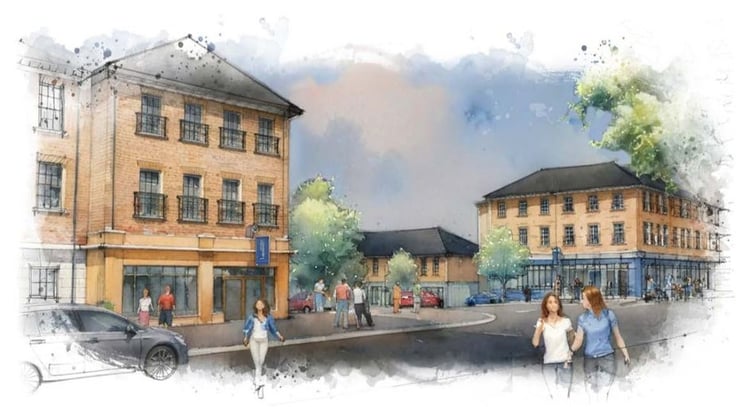 Artists impression of the local centre by DMA Architects