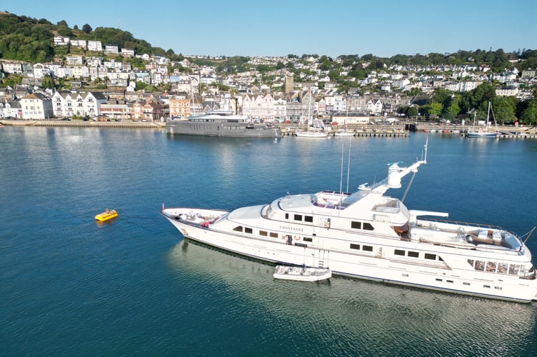 The two superyachts