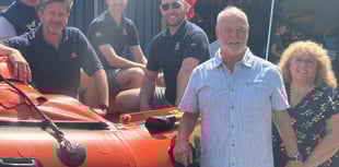 Man visits Dart RNLI to thank them for rescue