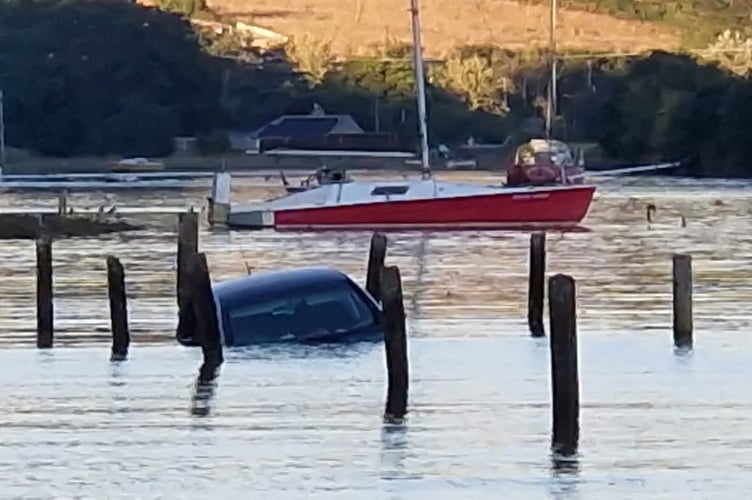 The submerged car 
