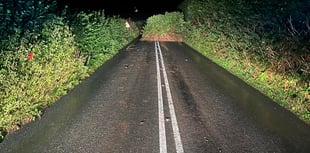 A379 blocked and Kingsbridge flooded after rain