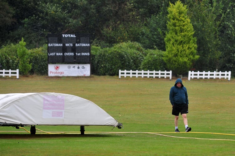 Devon Cricket League's final day of the season is washed out. At Ipplepen Cricket Club the covers remained on and the scoreboard empty. 