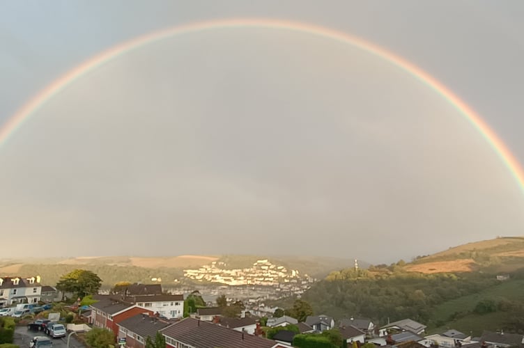 Rainbow over Dartmouth taken by Clive Fletcher