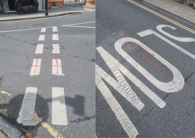 Road vandalism Kingsbridge
