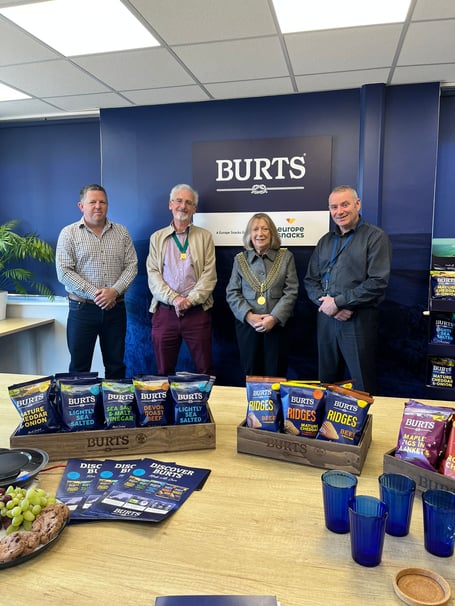 Burts Snacks welcomes the Lord Mayor of Plymouth Kathy Watkin