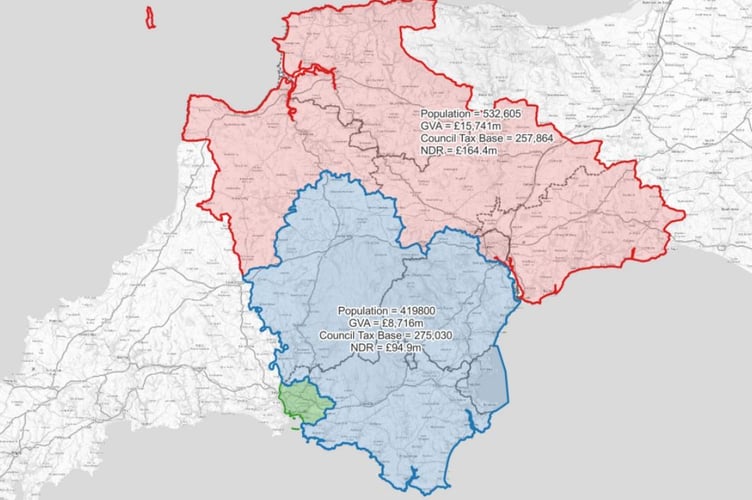The map of the 1-4-5 proposal. Image courtesy: North Devon Council