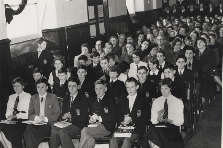 Kingsbridge Secondary Modern School in the Town Hall circa 1960s