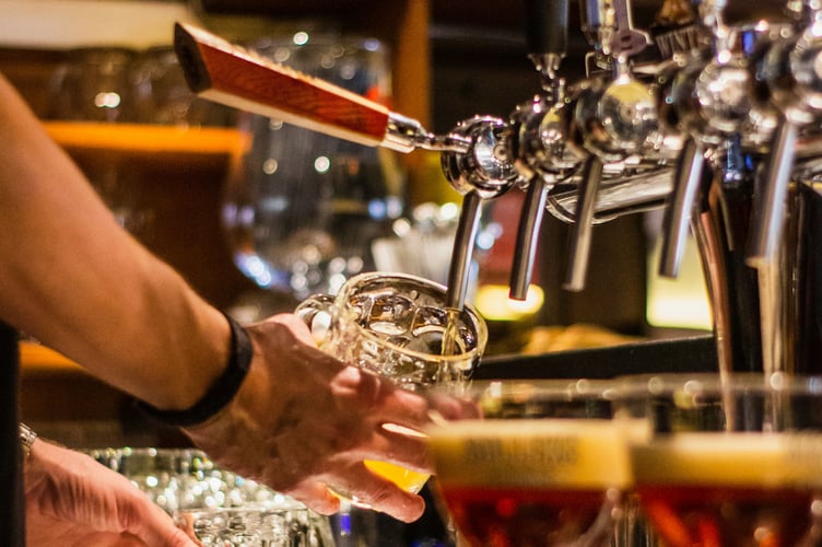 Generic beer and bar or pub scene