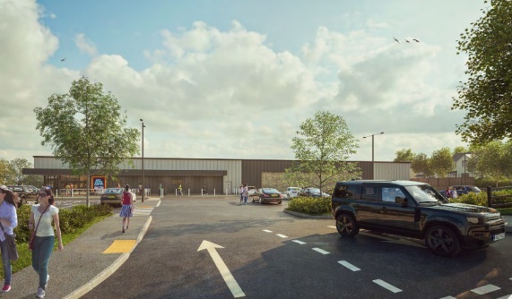 Proposed new Aldi store at Ivybridge (Image courtesy Kendall King Scott/South Hams Council) Cleared for use by LDRS partners