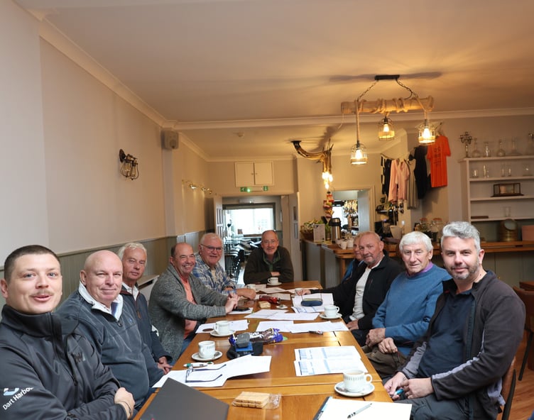 The yacht taxi team meet members of Dart Harbour & Navigation Authority