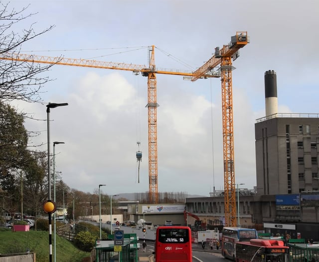 New Derriford Hospital Emergency Care Building features iconic cranes