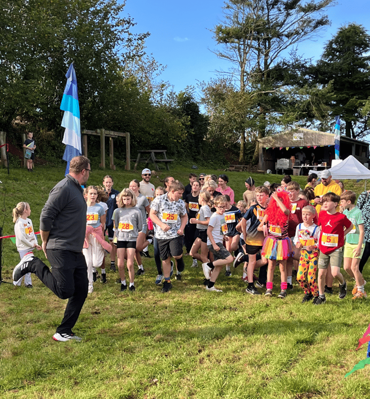 Limbering up for the fun run