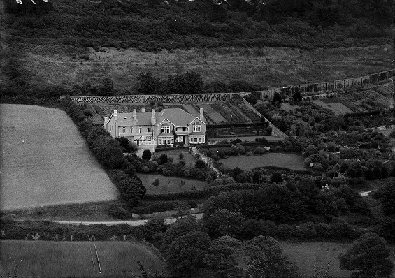 View of St. Elmo, Salcombe, from opposite side of valley
