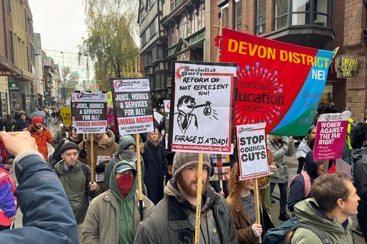 Members of the Exeter is for Everyone group during their march.  AQ 8704
