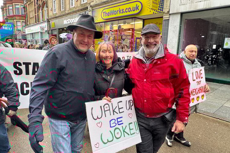 Exeter City Councillors taking part in the Exeter is for Everyone march.  AQ 8663
