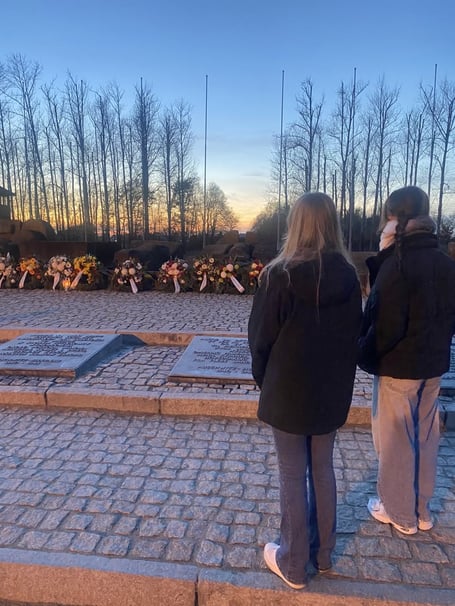 The two ICC students at Auschwitz-Birkenau